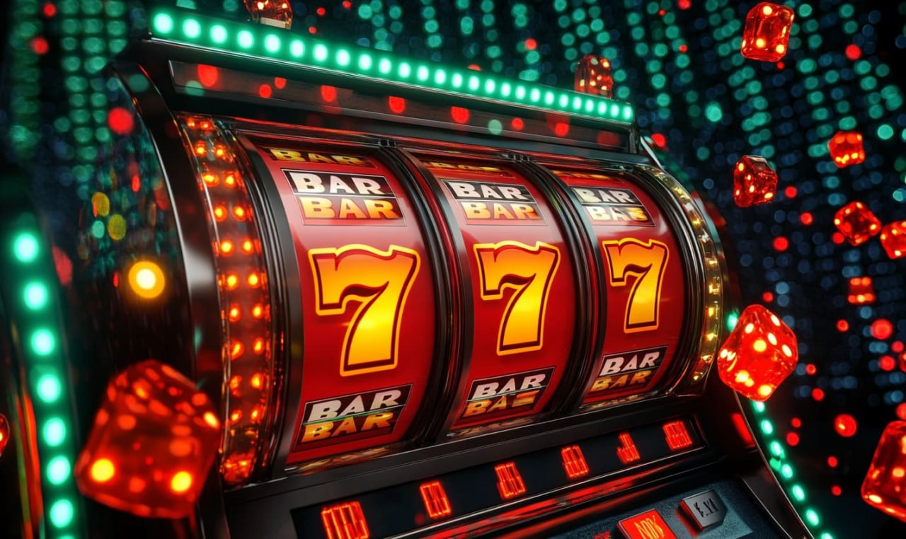 Ilustrasi Mesin Slot dan Permainan Kasino Online di qq8889